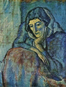  Cubismo Lienzo - Mujer en azul 1901 Cubismo